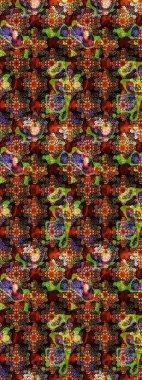 Çiçek kompozisyonu, el boyası, hassas şablon. Üst manzara, yumuşak kahverengi ve siyah renkli. Sevgililer günü ve tebrik kartı konsepti için şık bir davetiye. Manzaralı çiçek deseni.