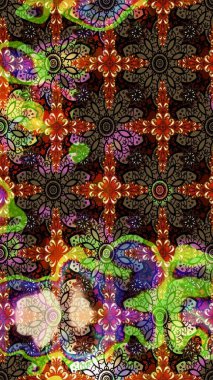 Sevgililer günü ve tebrik kartı konsepti için şık bir davetiye. Manzaralı çiçek deseni. Üst manzara, yumuşak kahverengi ve siyah renkli. Çiçek kompozisyonu, el boyası, hassas şablon..