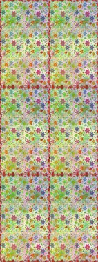 Tarafsız ve bej renkli çiçekler. Raster illüstrasyonu. El çizimi çiçekleri olan soyut, pürüzsüz desen.