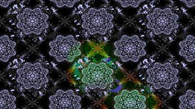 Raster illüstrasyonu. Robot resim. Küçük çiçekte sevimli çiçek deseni var..