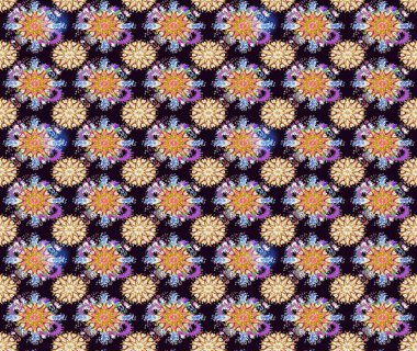 Şirin karalama çiçekleri olan kusursuz çiçek desenleri. Raster illüstrasyonu. El yapımı çiçek ve bitki koleksiyonu. Raster illüstrasyonu. Eskiz biçimi siyah ve bej renklerinde.