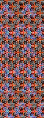 Gri ve siyah renkli çiçekler. Raster illüstrasyonunda çiçek deseni çizimi.