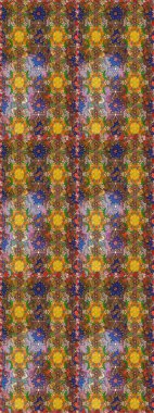 Raster illüstrasyonu. Tekstil veya kitap kapakları, imalat, duvar kağıtları, baskı, hediye paketi ve yapıştırma kitabı için çiçek eskizi geçmişi. Küçük ölçekli çiçeklerdeki basit sevimli desen.