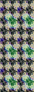 Raster illüstrasyonu. Çiçekli, yapraklı, çiçek desenli eskiz. El çizimi.