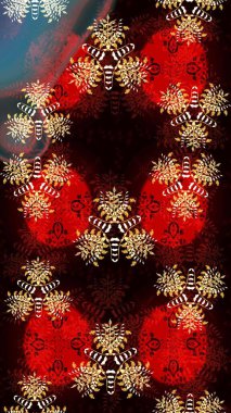 Düz Çiçek Elementleri Tasarımı. Renkli Bahar Teması eskiz kalıbı. Chichi 'nin kumaş kalıbını çiz. Çiçek deseni. Raster illüstrasyonu.