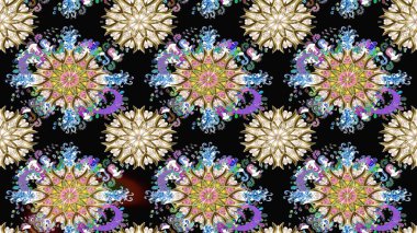 Özgürlük stili Millefleur 'lar. Küçük yabani çiçeklerdeki halk modelini çiz. Tekstil, duvar kâğıdı, kapaklar, yüzey, baskı, hediye paketi, hatıra defteri, dekupaj. Taşralı şıklığı.