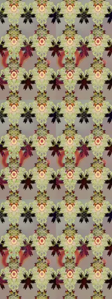 Raster illüstrasyonundaki çiçek desenli çizim. Suluboya tarzında nötr renkler üzerine çiçekler.