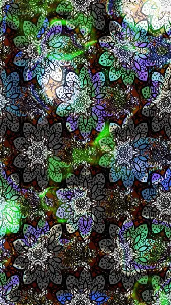 Moda baskıları için zarif bir şablon. Küçük çiçekte güzel bir desen. Robot resim. Küçük renkli çiçekler. Motley illüstrasyonu. Çiçekli bahar çiçekleri.