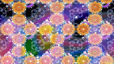 Nazik, narin çiçek arkaplanı. Mor renkli çiçekler. Raster çiçek desenli ve çiçekli..