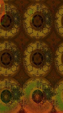 Raster Modaya uygun kumaş deseni. Kahverengi renkli şirin çiçek deseni. Düz Çiçek Elementleri Tasarımı. Renkli Bahar Teması çizim şablonu.