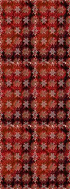 Etnik Mandala havlusu. Sınır Kızılderili çiçekli paisley patten. Raster Henna tarzı. Tebrik kartı geçmişi, boyama kitabı, arkaplan ve tekstil için kullanılabilir. Kusursuz süs izi..