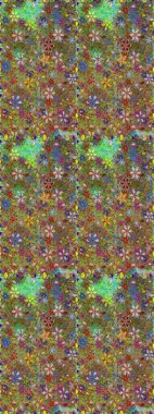 Şekillendirilmiş çiçeklerle kusursuz desen. Çiçek deseni duvar kağıdı, desen dolguları ve web sayfası arka planı için kullanılabilir. Süslü zentangılsız desen, soyut çiçeklerle süslenmiş..