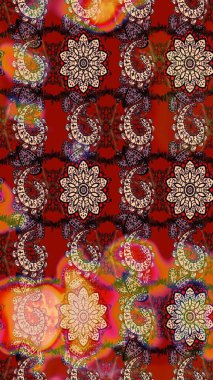 Güzel kumaş deseni. Küçük bir çiçekte eskiz deseni. Raster illüstrasyonu. Güzel çiçek arkaplanı..