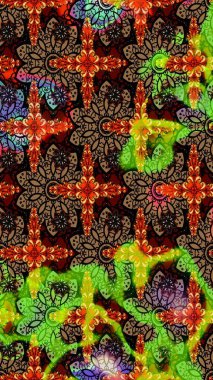 Siyah ve kahverengi renkte çiçekler. Çiçekli karalama şeklinde Raster çiçek deseni. Yumuşak, bahar çiçekli arka plan.