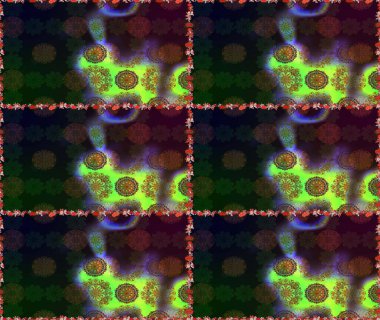 Raster dikişsiz çiçek deseni. Vadinin çiçekleri kahverengi ve gri renklerde.