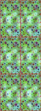 Parlak renkli fantezi çiçekleri, yapraklar yeşil ve mavi renkli tomurcuklar yeşil ve mavi. Çiçeksiz desenli, suluboya elle çizilmiş elementler..