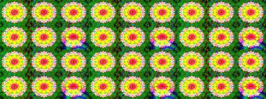 Çiçek desenli raster, yeşil çizgi grafik desenli soyut raster arkaplan. Modern stil dokusu.