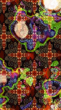 Şirin çiçekler. Raster Moda kumaş deseni. Çizgi çizimi deseni.