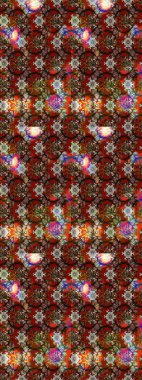 Nazikçe, güzel çiçek arkaplanı. Çiçekli karalama şeklinde Raster çiçek deseni. Çiçekler kahverengi, kırmızı ve gri renklerde.