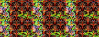 Raster - stok. Suluboya, elle çizilmiş. Vadinin çiçekleri siyah ve kahverengi renklerde. Taslak arkaplan deseni.