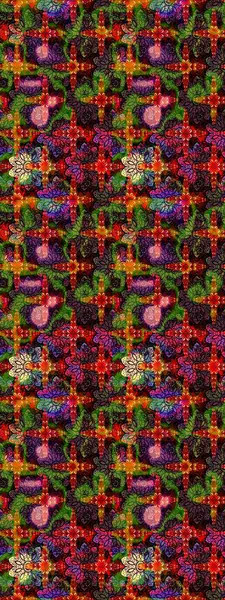 Yapraklı çiçekler ve kahverengi ve siyah renkli papatya çiçekleri. Eskiz arkaplan modeli. Raster - stok.