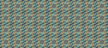 Altın element mavi, nötr ve kahverengi renklerde. Barok tarzında altın çiçekli süs. Antika altın tekrarlanabilir duvar kağıdı. Damask pürüzsüz tekrarlama deseni.