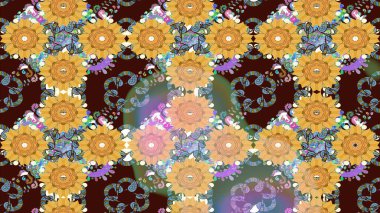 Çiçeğin suluboya çizimlerinin mükemmel deseni. Moda baskısı. Ton halinde. Suluboya desenli çiçek deseni. Dekorasyon ve tasarım için güzel desen.