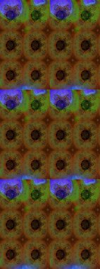 Renkli çiçekler. Doodle tarzı. Tekstil ve kapak tasarımı için mükemmel. Elle çizilmiş sonbahar çiçeği deseni. Renkli çizim deseni.