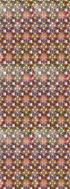 Küçük çiçekteki sevimli çiçek deseni. Kahverengi renkte çiçekler.