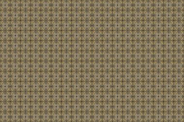 Parlak dantel, stilize çiçekler, şal desenli. Hassas altın deseni açın. Doğulu arabeskler. Kusursuz altın desenli bukleler. Raster. Kahverengi üzerinde pürüzsüz desen, altın elementli gri renkler.