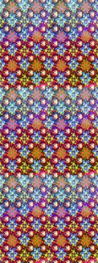 Çiçekli zambakların eskiz geçmişi. Parlak çiçekli kolaj çiçekleri kırmızı ve mavi. Çiçek tasarımı için inanılmaz kolaj cennet tarzı..