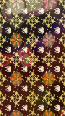 Güzel kumaş deseni. Renkli Bahar Teması eskiz kalıbı. Raster illüstrasyonundaki çiçek desenli çizim. Düz Çiçek Elementleri Tasarımı.