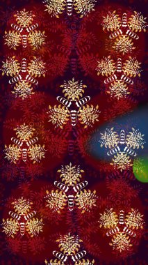 Modern çiçek arkaplanı. Halk tarzı. Parlak renkli çiçekli ve kırmızı yapraklı harika bir çiçek deseni. Moda baskıları için zarif bir şablon.