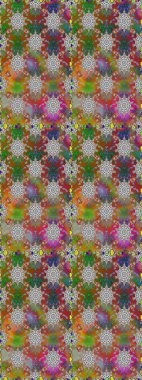 Raster deseni. Raster illüstrasyonu. Soyut çiçek desensiz arkaplan. Gri ve kahverengi renklerde. Küçük çiçekte sevimli çiçek deseni var..