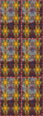 Kahverengi renkli çiçekler. Raster illüstrasyonu. Çizim çiçek deseni duvar kağıdı için kullanılabilir.