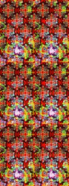 Vadinin kırmızı ve kahverengi renkli çiçekleri. Raster - stok. Suluboya, elle çizilmiş. Taslak arkaplan deseni.