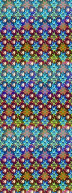 Renkli Bahar Teması eskiz kalıbı. Mavi renkli çiçekler. Düz Çiçek Elementleri Tasarımı. Raster illüstrasyonunda çiçek deseni çizimi.