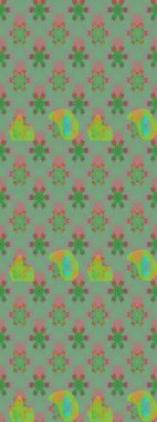 Manzaralı çiçek deseni. Çiçek kompozisyonu, el boyası, hassas şablon. Sevgililer günü ve tebrik kartı konsepti için şık bir davetiye. Üst manzara, yumuşak yeşil renk biçimi.