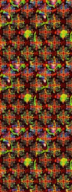 Klasik çiçekler. El çizimi, soyut ve süslü elementler. Yaz çiçekleri teması. Suluboya resim taklit Raster çizimi. Siyah ve kahverengi renkler.