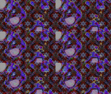 VarisoloBrown, menekşe ve gri raster çizimi. Birçok kahverengi, mor ve gri soyut çiçekli tropik çizim deseni. Küçük çiçekte sevimli çiçek deseni var..