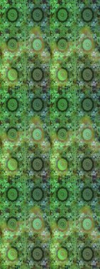 Yeşil renklerde grafiksel, modern, pürüzsüz desen. Duvar kâğıdı barok, İspanyol kumaşı. Kusursuz raster arka plan. Kusursuz çiçek deseni.