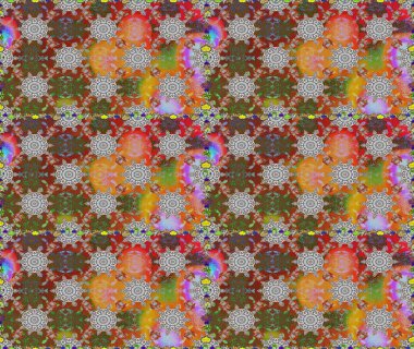 Raster Hip kumaş deseni. Kusursuz Vintage Çiçek Deseni.