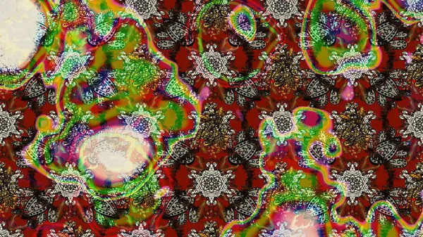 Eski usul küçük çiçekli şirin bir eskiz deseni. Moda arka planında parlak buketler. Kumaş, duvar kağıdı ve kağıt üzerine baskı yapmak için gelişen arka plan. Raster illüstrasyonu.