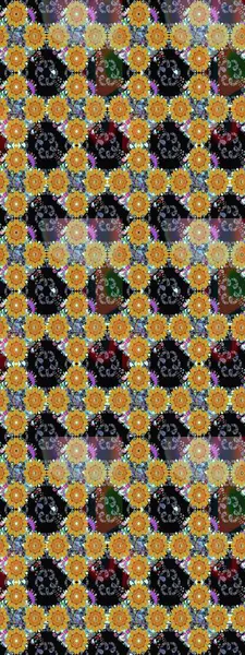 Çiçekli bahar çiçekleri. Küçük çiçekte güzel bir desen. Küçük renkli çiçekler. Robot resim. Motley illüstrasyonu. Moda baskıları için zarif bir şablon.