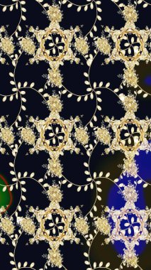 Düz Çiçek Elementleri Tasarımı. Renkli Yaz Temalı eskiz kalıbı. Yazdır. Raster çiçekli arka plan. Güzel eskiz şekli. Şirin kumaş deseni.