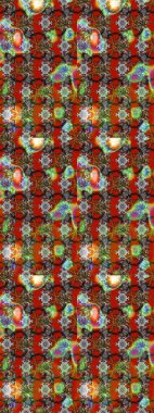 Düz Çiçek Elementleri Tasarımı. Raster illüstrasyonu. Gri, kahverengi ve kırmızı renkte çiçekler. Çiçekli çiçek deseni, suluboya. Renkli Bahar Teması çizim şablonu.