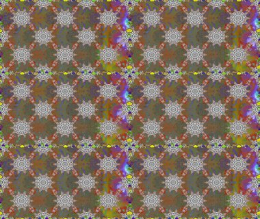 Kusursuz bir geçmişi var. Raster. Raster illüstrasyonu. Eski usul. Kumaş, tekstil, duvar kağıdı baskısı için. Tomurcukları çiçekli sevimli çiçek deseni..