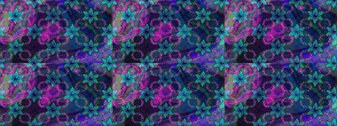 Organik motif arka planı. Çizim kalıbı. Raster illüstrasyonu. Ultraviyole kumaş deseni.