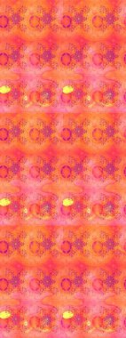 Turuncu renkli şirin tekstil. Çiçek arkaplan. Çiçek duvar kâğıdı. Raster illüstrasyonu. Renkli çizim deseni.