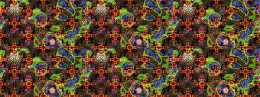 Raster illüstrasyonu. Renkli Bahar Teması eskiz kalıbı. Düz Çiçek Elementleri Tasarımı. Şirin çiçek elementleri. Çizim deseni Modaya uygun kumaş deseni.